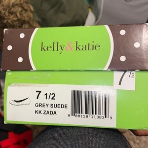 kelly & katie suede grey flats